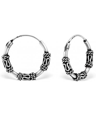 925 Sterling Silver Bohemian Tribal Bali Hoop Earrings for Women & Girls-Made in Italy Comes With Gift Box Bali Swirl Hoop $1...