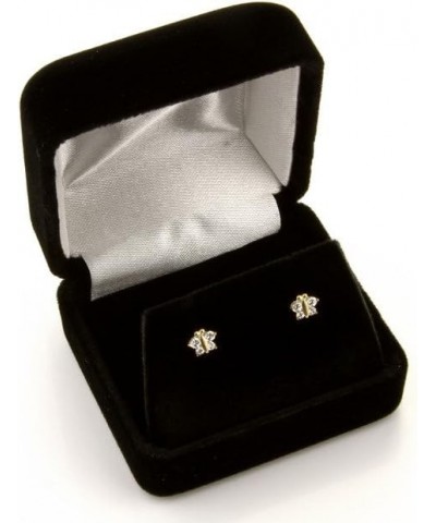 14k Yellow Gold Flower Stud Earrings with Screw Back - 12 Different Color Available Jan $28.16 Earrings