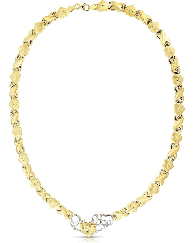 10k Yellow Gold XOXO and Heart I Love You Lightweight Necklace or Bracelet (Optional Jewelry Set) 20" Necklace $482.90 Jewelr...