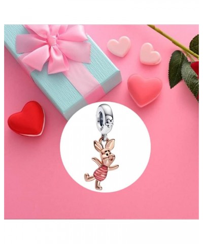 Cute Fashion Jewelry Animals Cartoon Heart Charms fit for 925 Sterling Silver Dangle Pendant Bead with 5A Cubic Zirconia Suit...