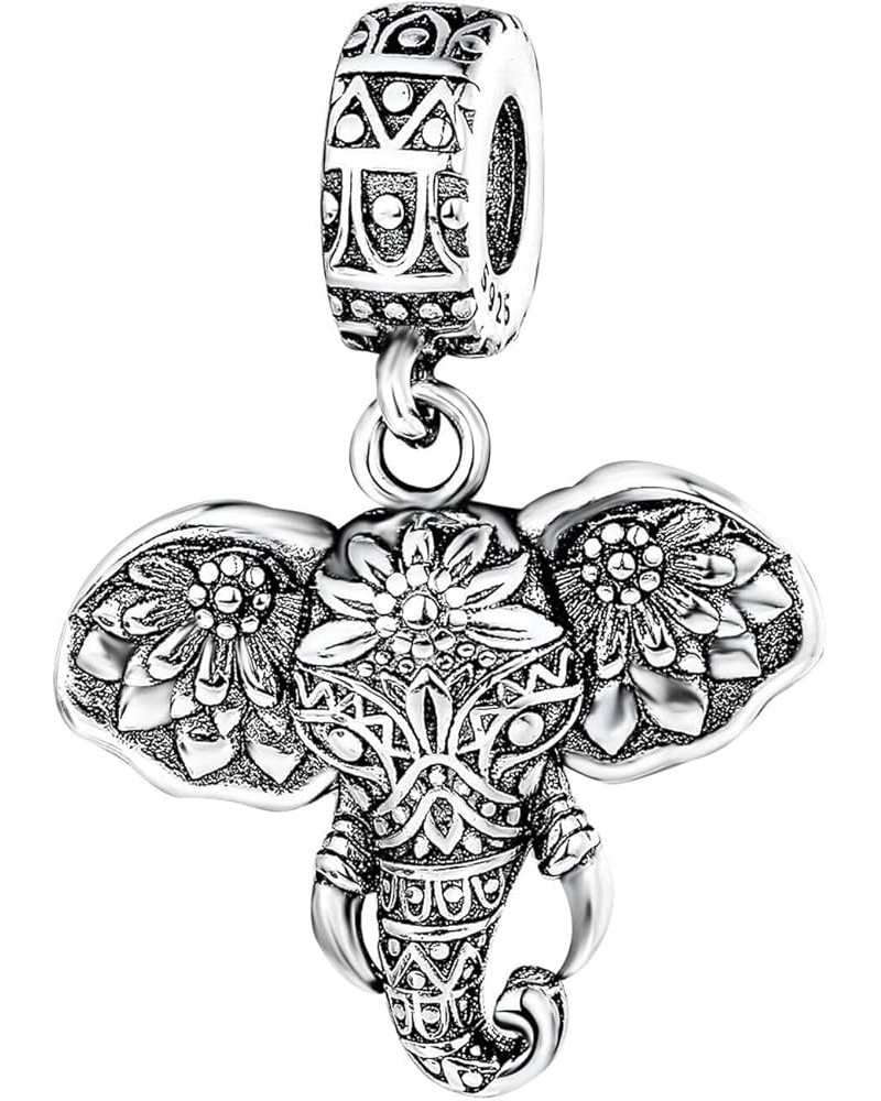 GOINEVA Sun Star Moon Elephant Sunflower Charm for Bracelet Necklace 925 Sterling Silver Love Heart Charms Happy Birthday Cha...