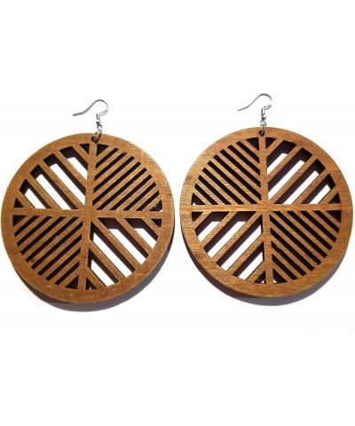 Large Wood Hoop Earrings Fashion Hoops Brown Wood Hoop Earrings Brown $8.67 Earrings