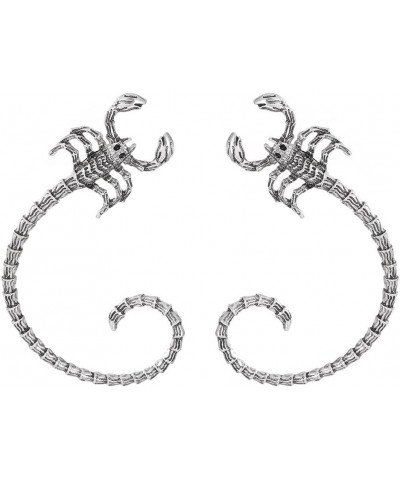 Punk Scorpion Earrings Hippie Animal Scorpion Ear Cuff Earbone Accessories Grunge Earrings for Women Girls silver $7.50 Earrings