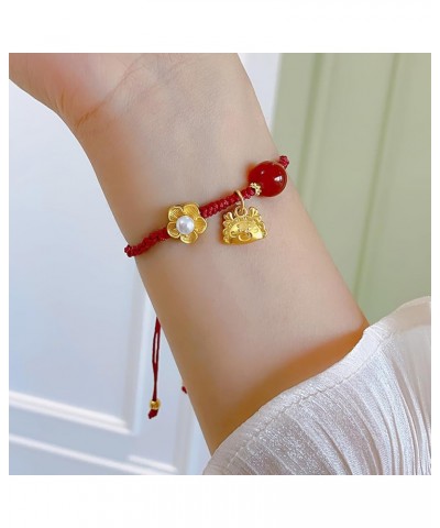 Adjustable Red String Bracelets Chinese Zodiac Animal Sign 2024 New Year Lucky Dragon Charm Bracelet for Women Style 7 (Fu Dr...