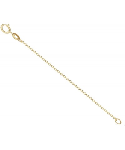 14k Yellow Gold Diamond-Cut Solid Cable Chain Necklace 1.00mm Extender Safety Chain 5.0 Inches $72.55 Necklaces