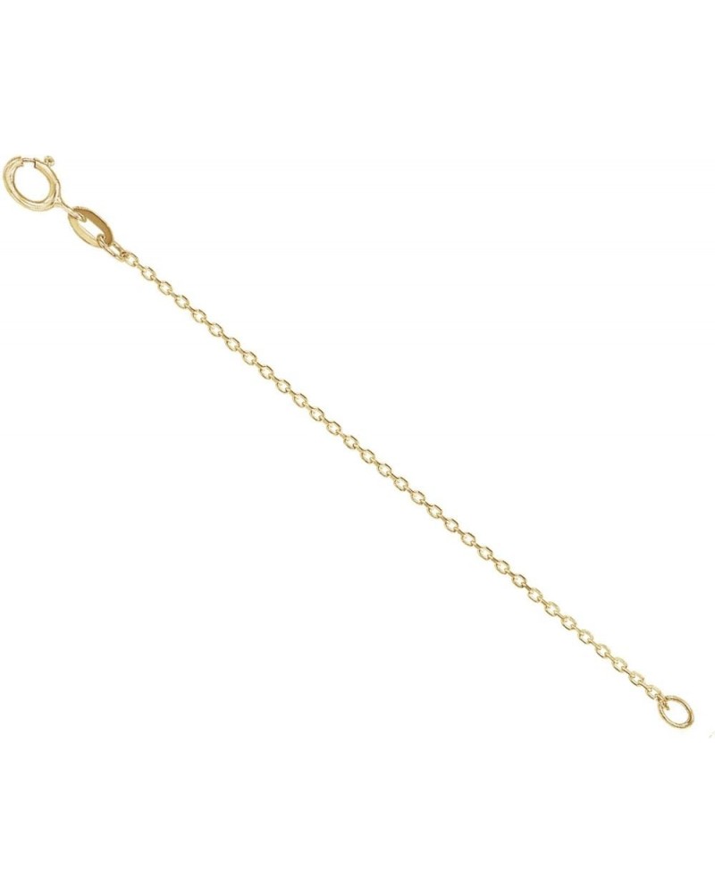 14k Yellow Gold Diamond-Cut Solid Cable Chain Necklace 1.00mm Extender Safety Chain 5.0 Inches $72.55 Necklaces