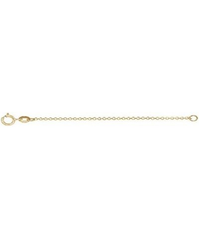 14k Yellow Gold Diamond-Cut Solid Cable Chain Necklace 1.00mm Extender Safety Chain 5.0 Inches $72.55 Necklaces