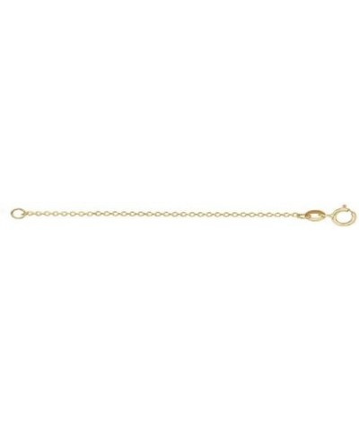 14k Yellow Gold Diamond-Cut Solid Cable Chain Necklace 1.00mm Extender Safety Chain 5.0 Inches $72.55 Necklaces