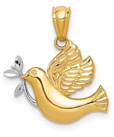 14K Two Tone Gold Holy Spirit Dove Charm Religious $36.53 Bracelets