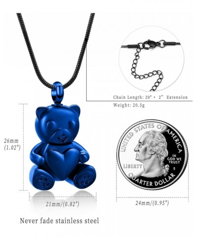 Urn Necklaces for Ashes Teddy Bear Cremation Jewelry for Women Gilrs Keepsake Memorial Necklace for Human Pet Ashes Pendant B...