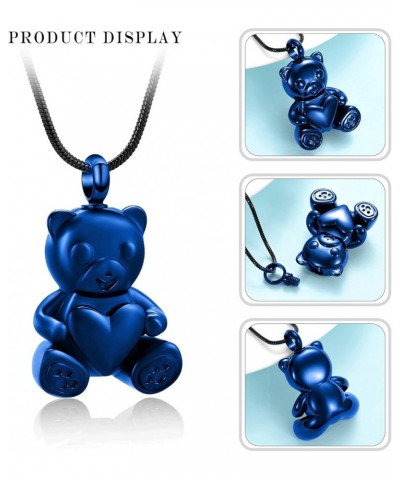 Urn Necklaces for Ashes Teddy Bear Cremation Jewelry for Women Gilrs Keepsake Memorial Necklace for Human Pet Ashes Pendant B...