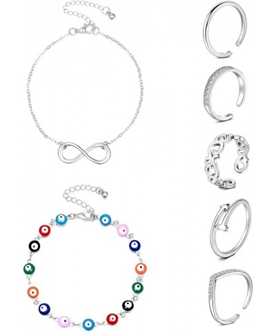 Stainless Steel Toe Rings and Anklets for Women 5 silver toe ring & anklet $10.79 Anklets