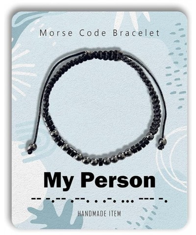 Morse Code Bracelet for women men Inspritional Mantra I Love You Best Friends Graduation Gift Beaded Cord Handmade Starnd Bra...