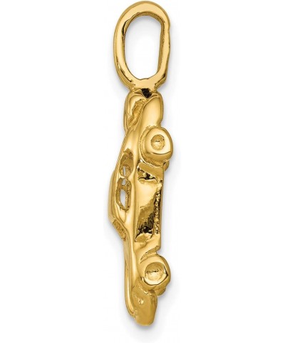 Solid 14k Yellow Gold 3D Sports Car Charm - 20mm $84.74 Bracelets