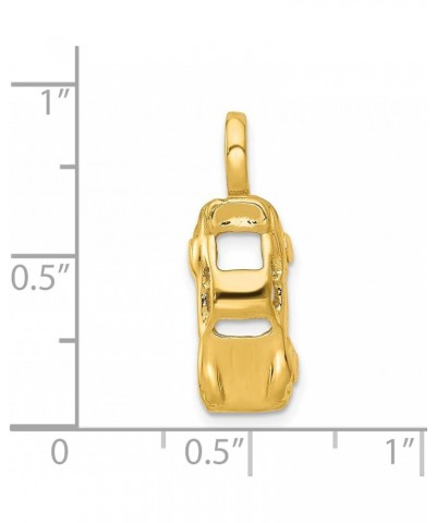 Solid 14k Yellow Gold 3D Sports Car Charm - 20mm $84.74 Bracelets