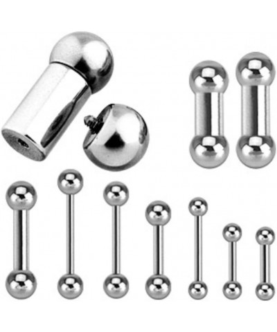 Internally Threaded 316L Surgical Steel WildKlass Barbell (Sold by Piece) 0 GA, Length: 12mm $9.89 Body Jewelry