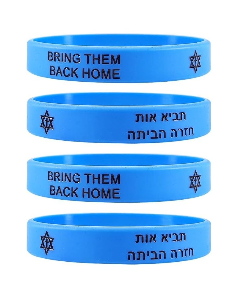 Jewish Hebrew Scripture Prayer Bracelet for Men Women,Star of David Silicone Wristband Bring Them Back Home Messianic Yeshua ...