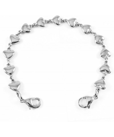 Interchangeable Medical Bracelet Strand, Stainless Steel Heart Link Strand Size: 5in / 12.7cm $15.58 Bracelets