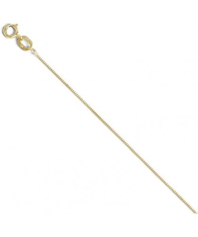 10 kt Yellow Gold 0.50mm Baby Box Chain Necklace 20 Inches $43.20 Necklaces