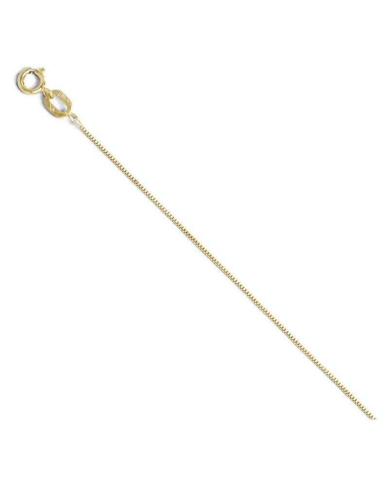 10 kt Yellow Gold 0.50mm Baby Box Chain Necklace 20 Inches $43.20 Necklaces