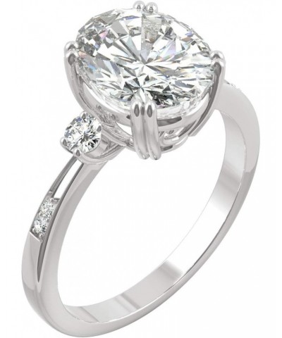 14K White Gold Moissanite 10x8mm Oval Engagement Ring, 3.14cttw DEW $391.78 Rings