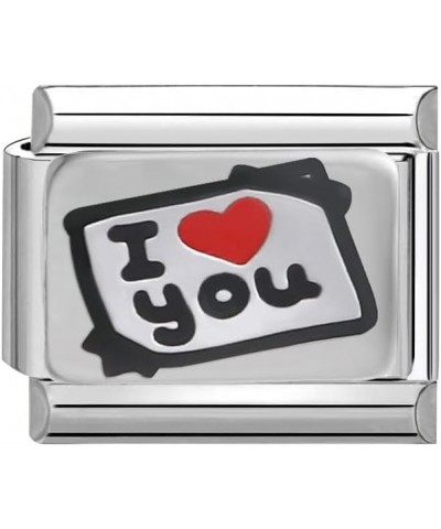 Italian Charm(Text-B Series) Red And Black-I Love You $8.21 Bracelets