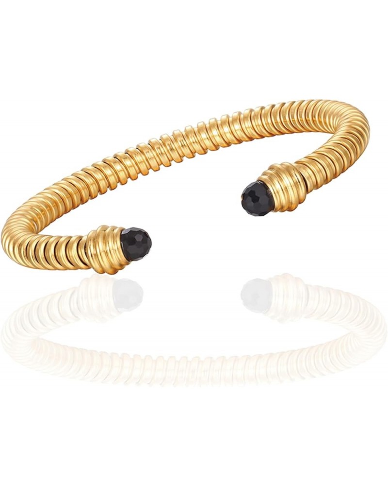 Cable Bracelet, an Adjustable Women's Cuff made of 316 Stainless Steel, Available in Gold and Silver Gold $10.79 Bracelets