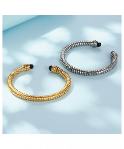 Cable Bracelet, an Adjustable Women's Cuff made of 316 Stainless Steel, Available in Gold and Silver Gold $10.79 Bracelets