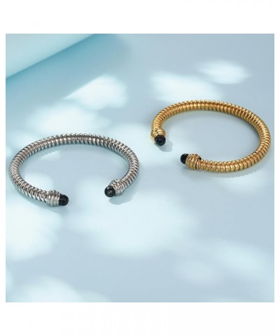 Cable Bracelet, an Adjustable Women's Cuff made of 316 Stainless Steel, Available in Gold and Silver Gold $10.79 Bracelets