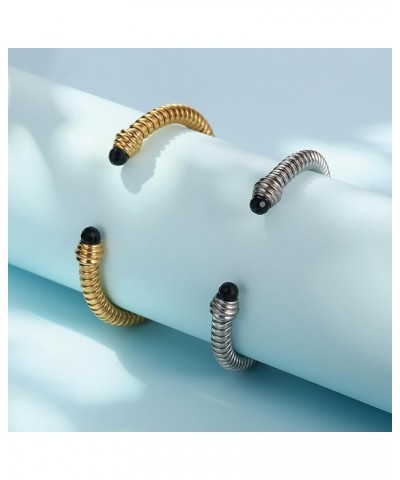 Cable Bracelet, an Adjustable Women's Cuff made of 316 Stainless Steel, Available in Gold and Silver Gold $10.79 Bracelets