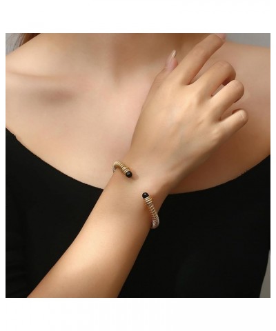 Cable Bracelet, an Adjustable Women's Cuff made of 316 Stainless Steel, Available in Gold and Silver Gold $10.79 Bracelets