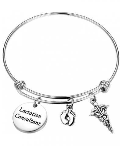 Lactation Consultant Gift Bangle IBCLC Breastfeeding Gift Lactation Nurse Consultant Breastfeeding Counselor Gift silver $8.9...