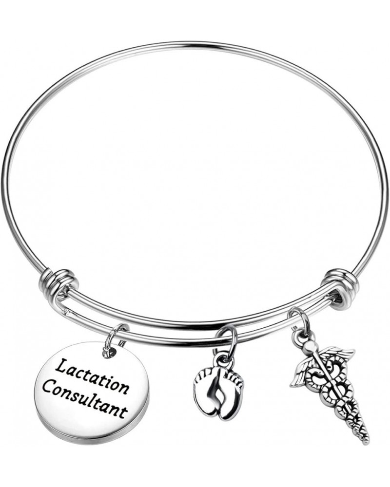 Lactation Consultant Gift Bangle IBCLC Breastfeeding Gift Lactation Nurse Consultant Breastfeeding Counselor Gift silver $8.9...