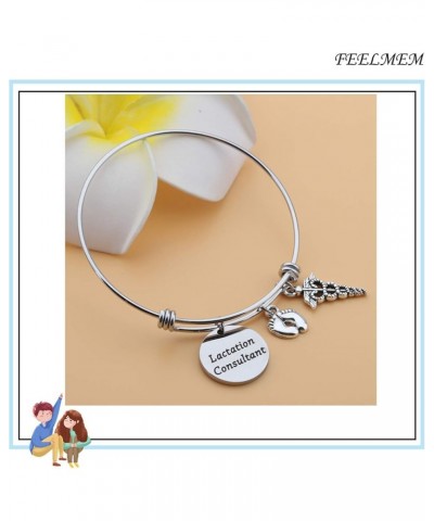 Lactation Consultant Gift Bangle IBCLC Breastfeeding Gift Lactation Nurse Consultant Breastfeeding Counselor Gift silver $8.9...