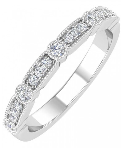 1/5 Carat Diamond Wedding Band Ring in 10K Gold White Gold $71.30 Bracelets