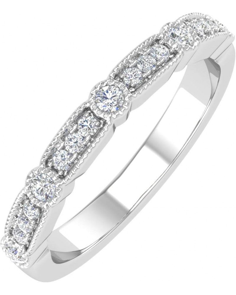 1/5 Carat Diamond Wedding Band Ring in 10K Gold White Gold $71.30 Bracelets