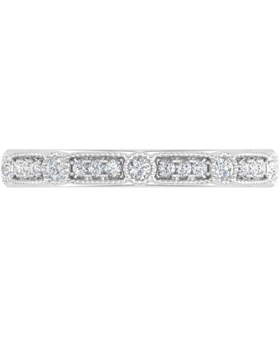 1/5 Carat Diamond Wedding Band Ring in 10K Gold White Gold $71.30 Bracelets