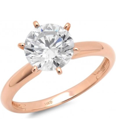 14k rose Gold 0.47cttw Round Cut Solitaire Moissanite Engagement Promise Ring Statement Anniversary Bridal Wedding by $105.76...