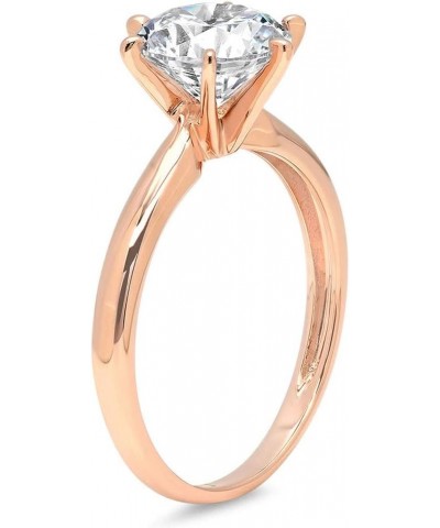 14k rose Gold 0.47cttw Round Cut Solitaire Moissanite Engagement Promise Ring Statement Anniversary Bridal Wedding by $105.76...