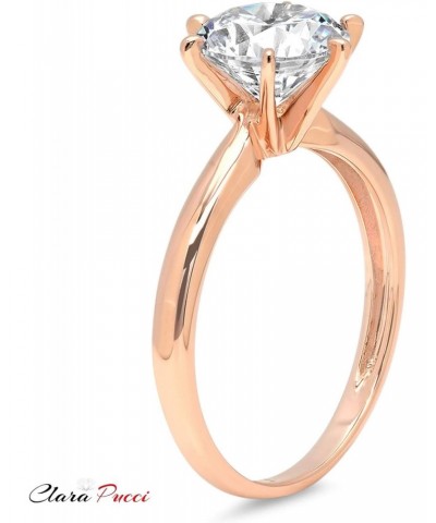 14k rose Gold 0.47cttw Round Cut Solitaire Moissanite Engagement Promise Ring Statement Anniversary Bridal Wedding by $105.76...