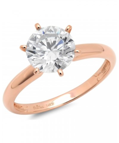 14k rose Gold 0.47cttw Round Cut Solitaire Moissanite Engagement Promise Ring Statement Anniversary Bridal Wedding by $105.76...