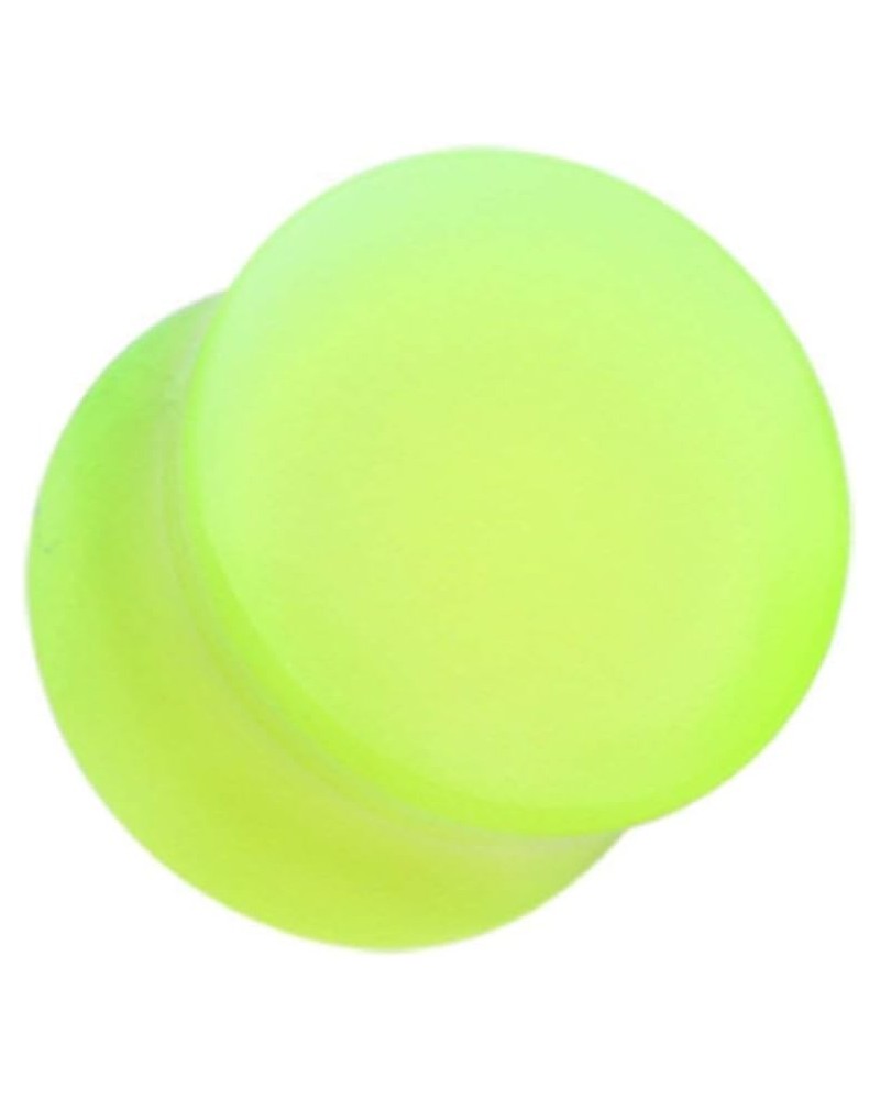 Glow in The Dark Basic Acrylic Double Flared Ear Gauge Plug 5/8" (16mm), Green $10.79 Body Jewelry