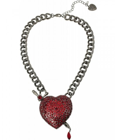 Heart Dagger Pendant Necklace $40.37 Necklaces