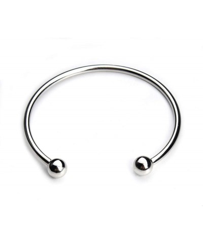 10pcs White Silver Plated Bangle Bracelet Screw End Ball Cuff Charm Beads DIY Jewelry 1 PCS Dark Silver $11.99 Bracelets