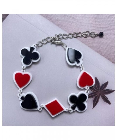 Creative Playing Cards Pattern Drop Earring Acrylic Hearts Poker Spade Earring for Women Girls Gambling Casino Funny Jewelry ...