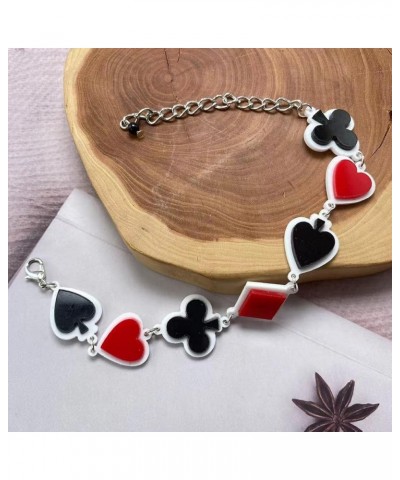 Creative Playing Cards Pattern Drop Earring Acrylic Hearts Poker Spade Earring for Women Girls Gambling Casino Funny Jewelry ...