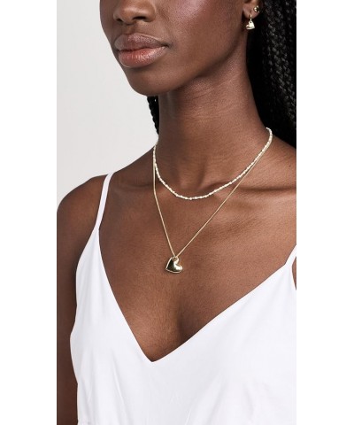 Women's Lou Heart Pendant Necklace Gold $39.75 Necklaces