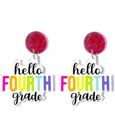 Teacher Earrings Back-To-School Gift Color Grade Earrings Shiny Student Earrings Teacher Gift For Women One Size Fourth $4.58...