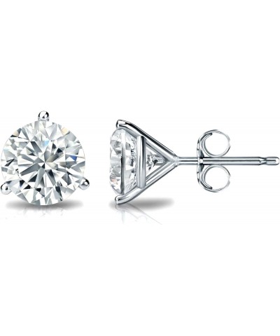 14k Gold Round VS/SI GH Lab Grown Diamond 3 Prong Martini Stud Post Earrings $231.17 Earrings