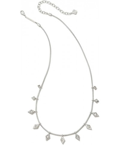 Kinsley Strand Necklace One Size Silver White Cz $23.27 Necklaces